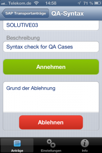 Die App im Betrieb: Freigeben oder Ablehnen, das ist hier die Frage!